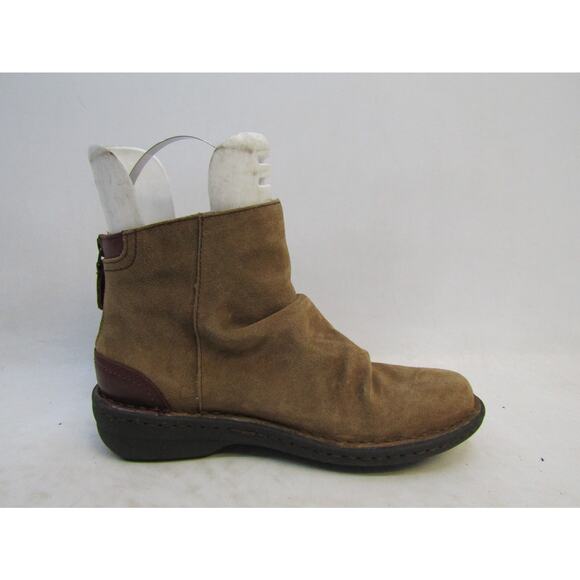 Clarks Womens Sz 7 M Brown Suede Zip Ankle Fashion Boots Bootie - Picture 4 of 11